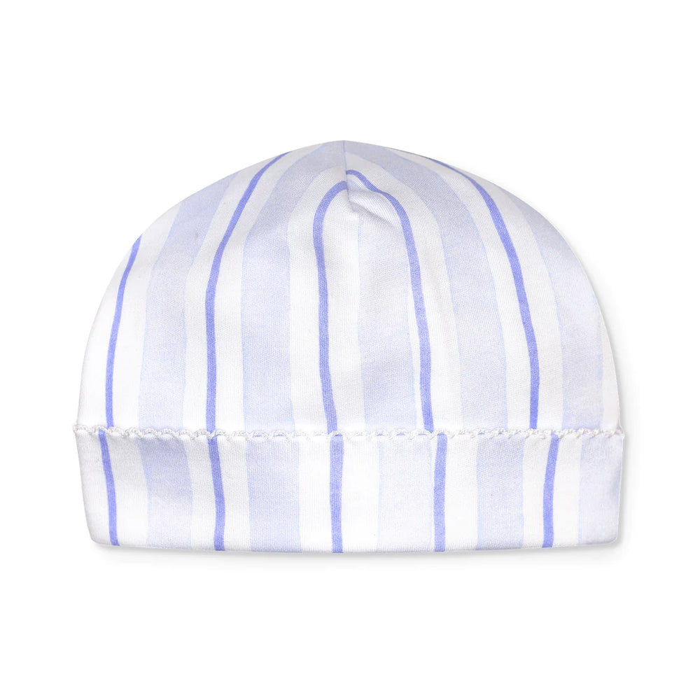 Lavender Bow - Blue Stripe Hat