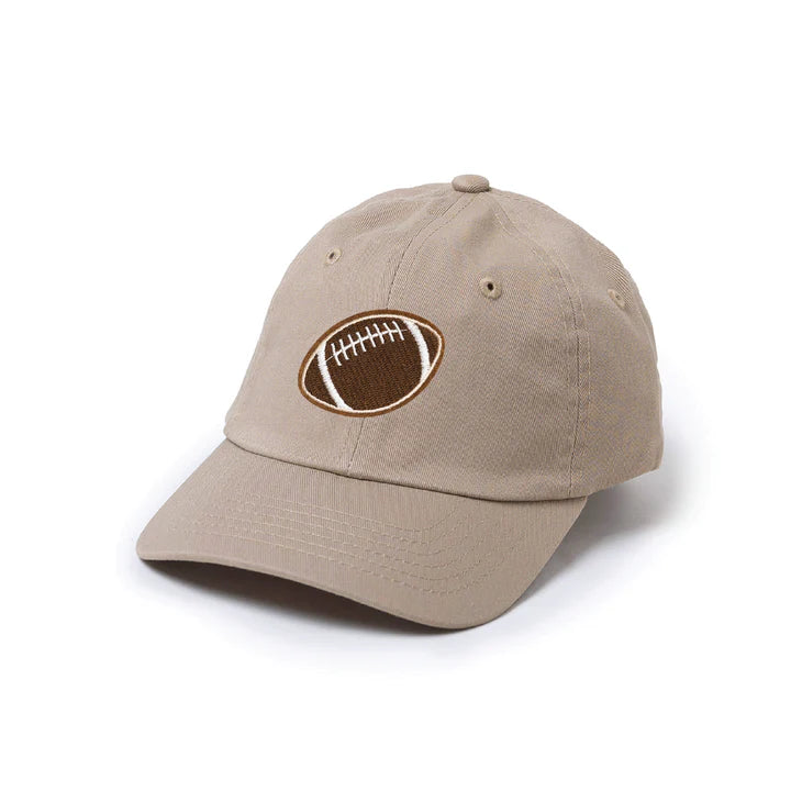 Sweet Wink football patch baseball hat featuring a sporty football design on a casual baseball cap.