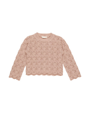 Rylee & Cru - Rose Crochet Knit Pullover