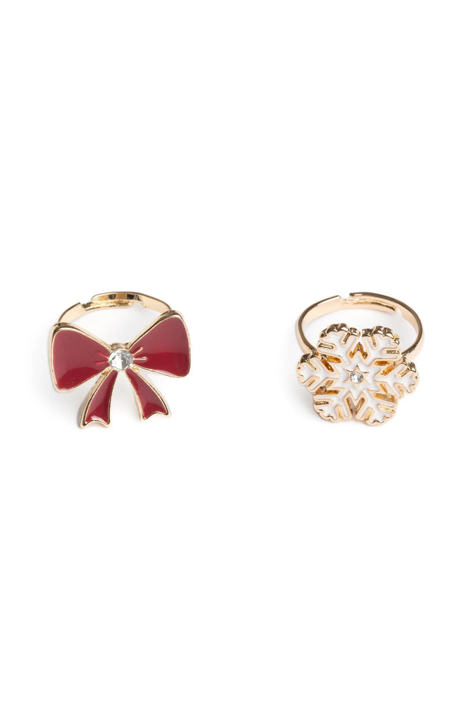 
            
                Load image into Gallery viewer, Great Pretenders - Holiday Bow &amp;amp; Snowflake Rings
            
        