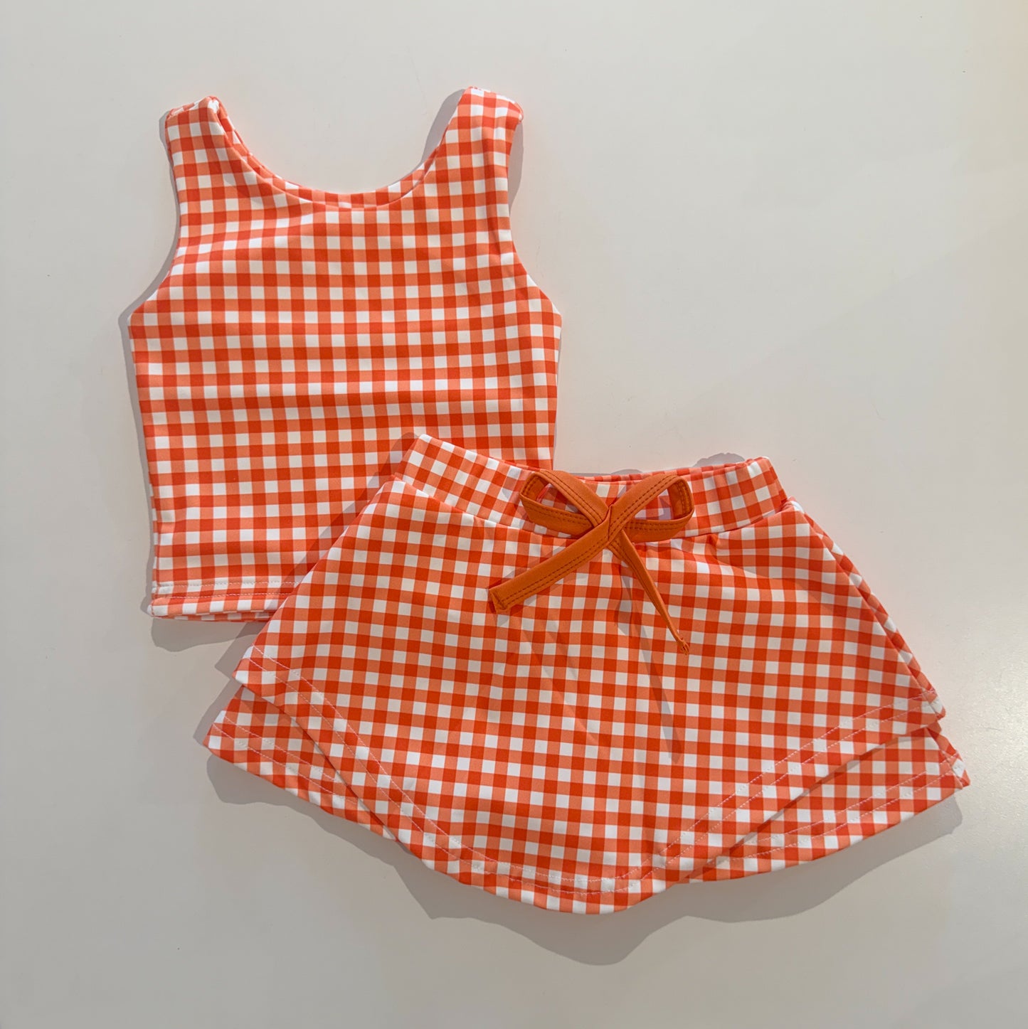 Orange Gingham Sideline Set