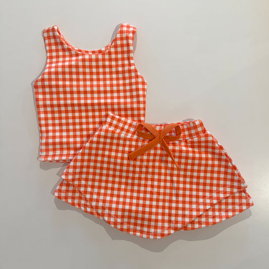 Orange Gingham Sideline Set