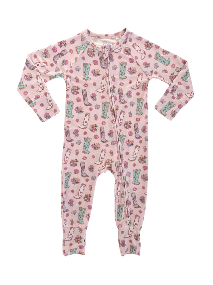 In My Jammers - Pink Coastal Cowgirl Zipper Romper