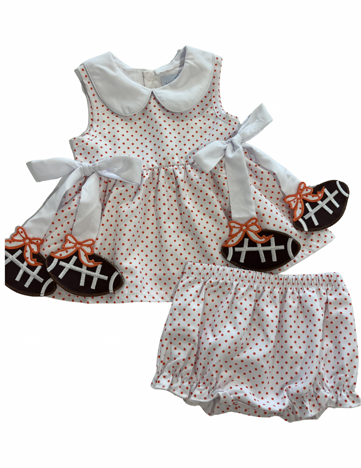 Orange Football Bloomer Set