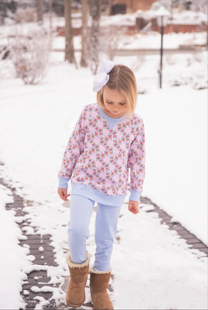 James & Lottie - Christmas Floral Sidney Knit Sweatshirt