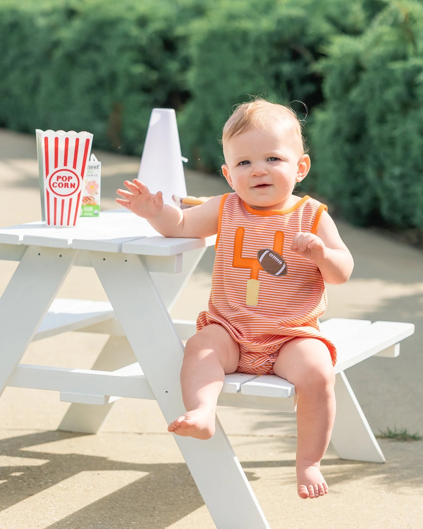 Orange & White Down, Set, Hut Bubble