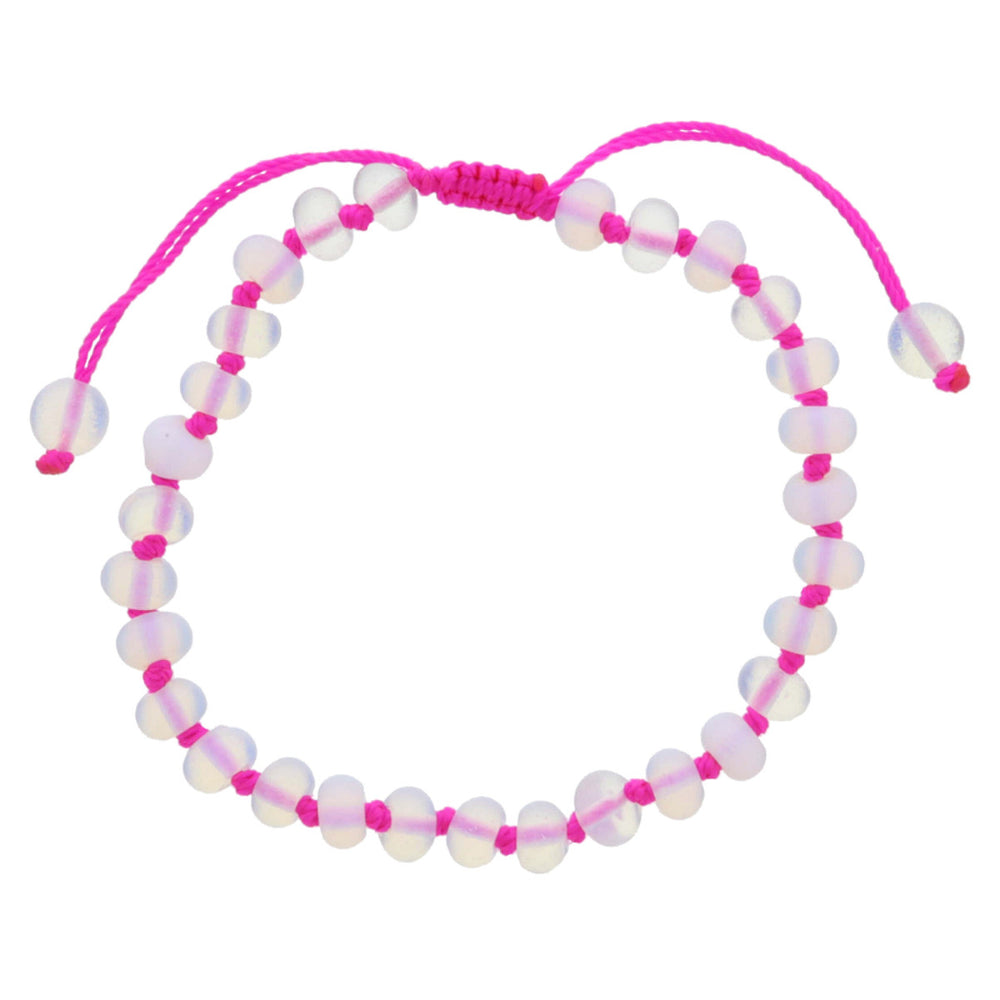 Summer of Fun Knotted Thread & Opalite Beaded Bracelet (multiple colors)