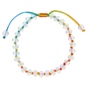 Summer of Fun Knotted Thread & Opalite Beaded Bracelet (multiple colors)