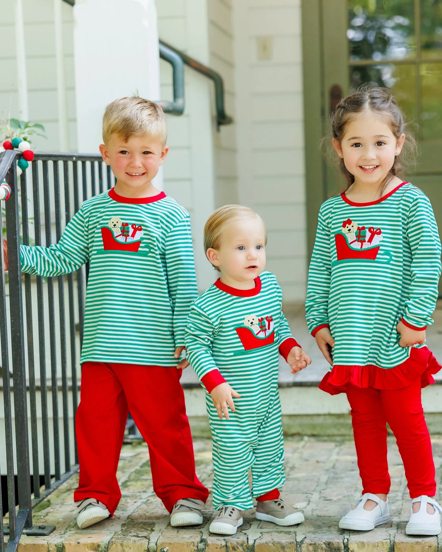 Santa Paws Ruffle Pants Set