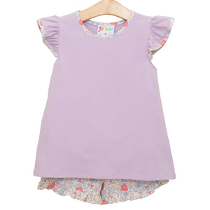 Jellybean - Summer Floral Ruffle Short Set