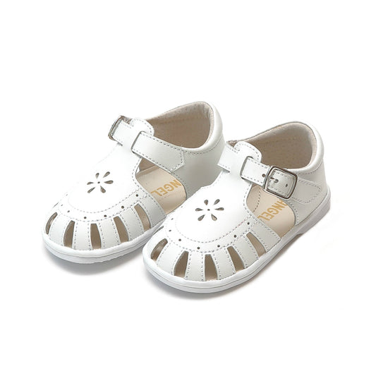White Shelby Caged Sandal (Baby)