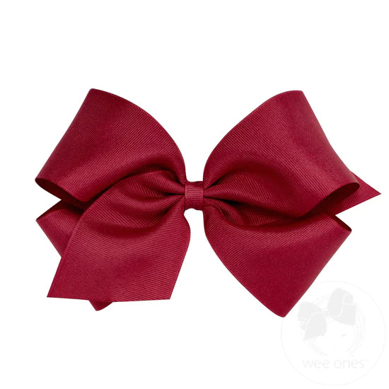 wee ones -  Classic Grosgrain Girls Hair Bow (Plain Wrap)