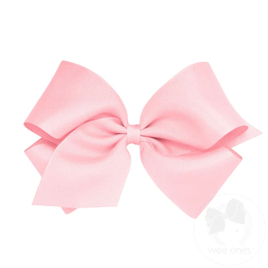 wee ones -  Classic Grosgrain Girls Hair Bow (Plain Wrap)