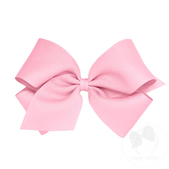 wee ones -  Classic Grosgrain Girls Hair Bow (Plain Wrap)