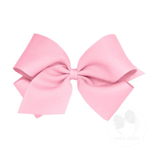 wee ones - Mini King Classic Grosgrain Girls Hair Bow (Plain Wrap)