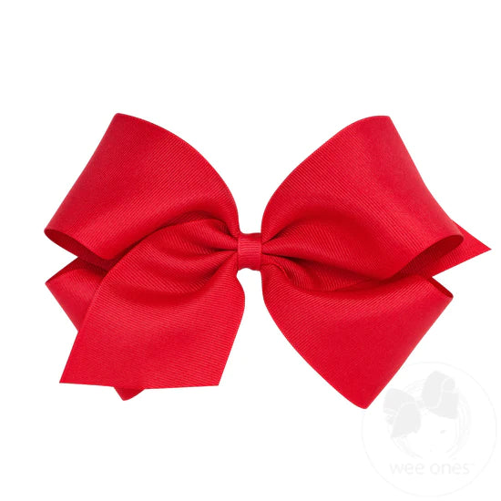 wee ones -  Classic Grosgrain Girls Hair Bow (Plain Wrap)