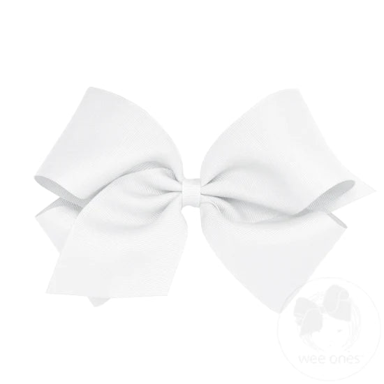 wee ones -  Classic Grosgrain Girls Hair Bow (Plain Wrap)