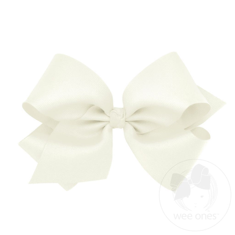 
            
                Load image into Gallery viewer, wee ones - King Classic Grossgrain Hair Bow (Knot Wrap)
            
        