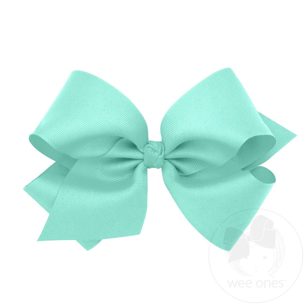 
            
                Load image into Gallery viewer, wee ones - King Classic Grossgrain Hair Bow (Knot Wrap)
            
        