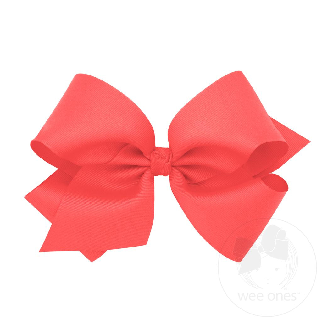 King Classic grossgrain hair bow with knot wrap from wee ones, featuring a stylish and durable hair accessory.