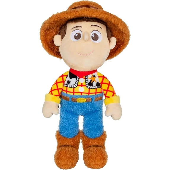 Soft 12-inch Toy Story Woody plush toy by Kids Preferred, featuring detailed cowboy outfit and friendly face for kids.