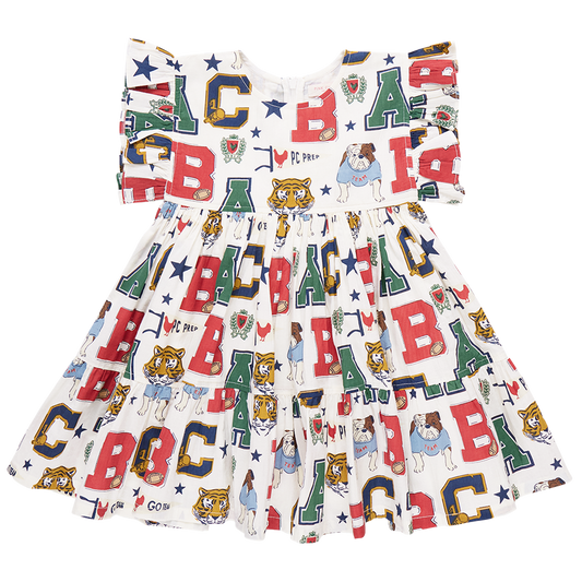 Pink Chicken - Girls Kit Dress - Varsity Letters