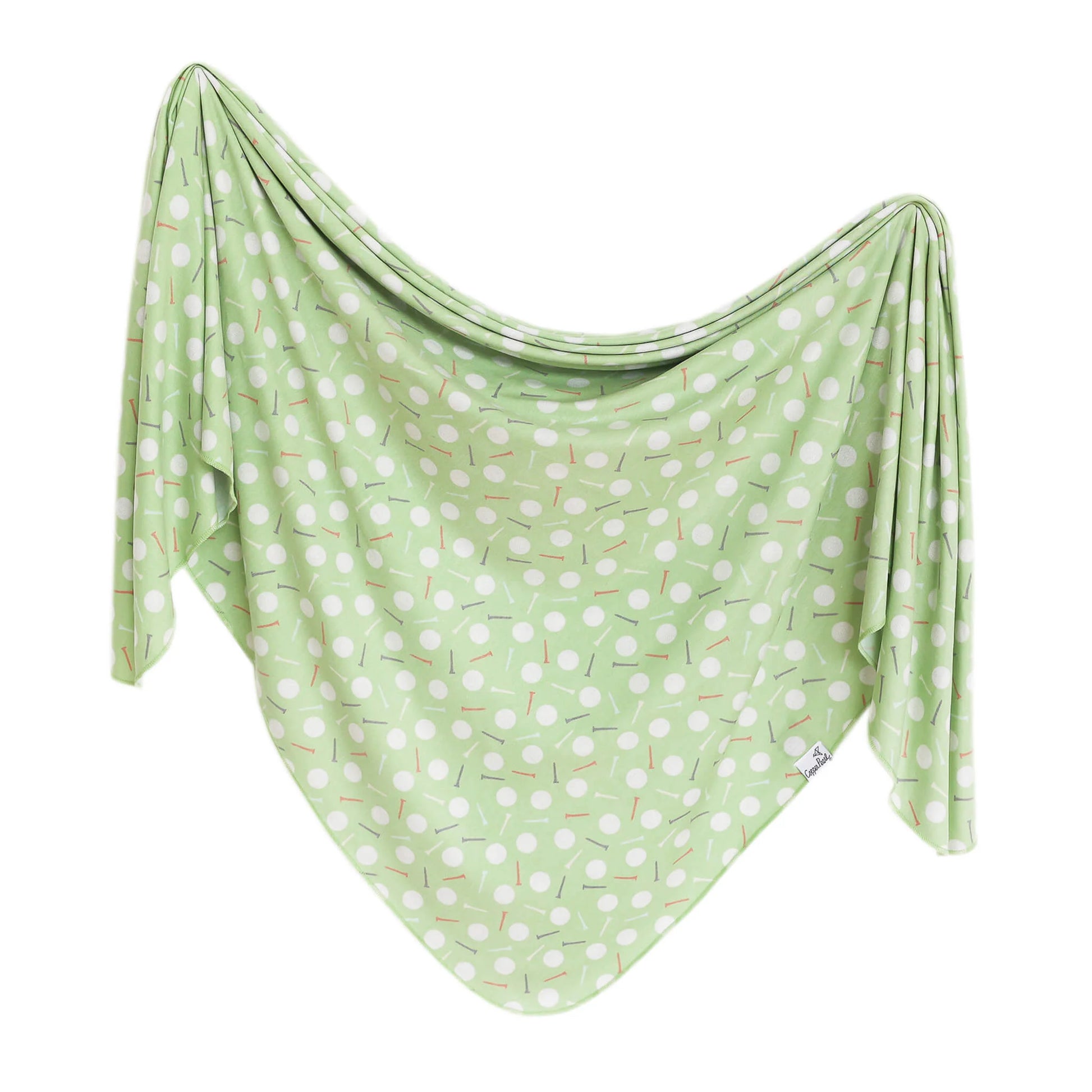 Copper Pearl Bogey Knit Swaddle Blanket featuring soft, cozy knit fabric perfect for swaddling and keeping babies warm.