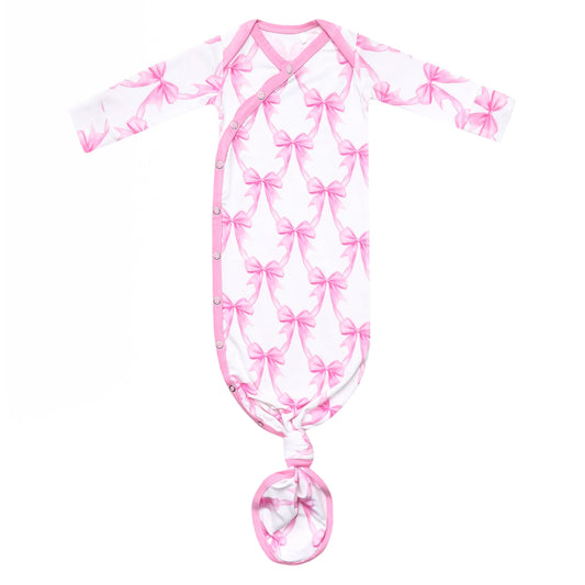 Bow My Gosh Bamboo Newborn Knotted Gown
