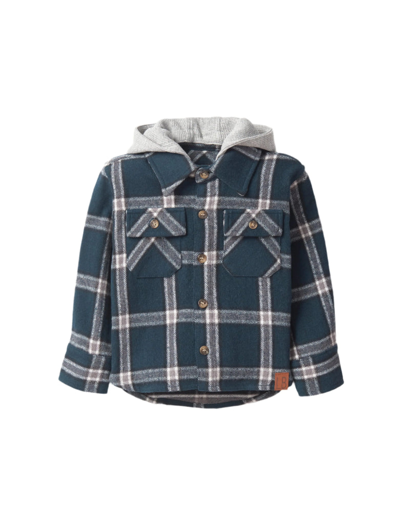 Little Bipsy - Hooded Flannel - Night Fall