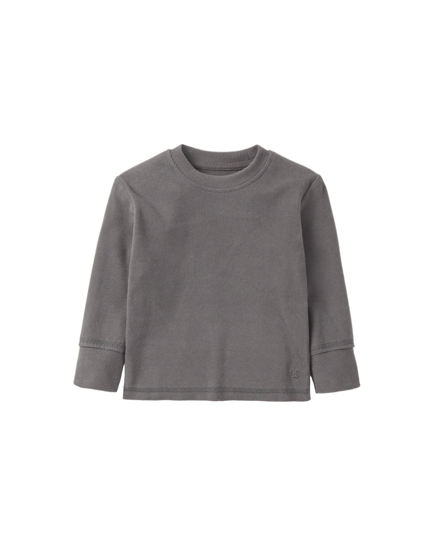 Graphite Long Sleeve Ribbed Tee