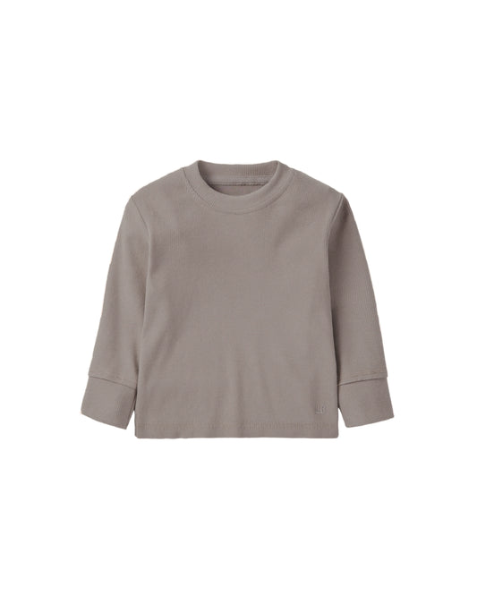 Mushroom Long Sleeve Ribbed Tee