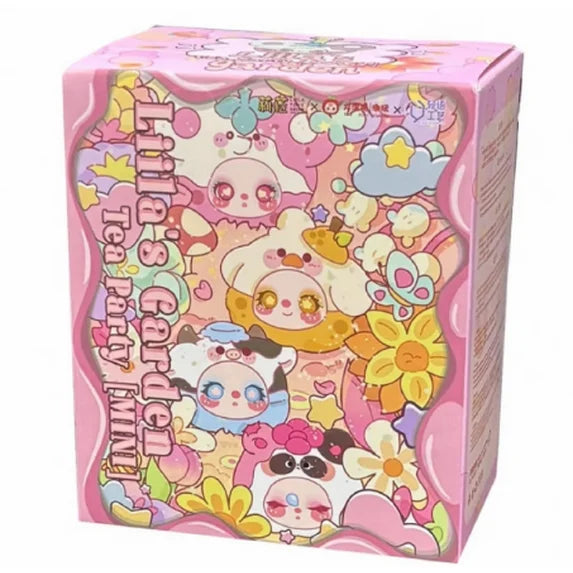Lila's Garden Tea Party mini plush toy from Baby Three in a blind box, soft fabric with floral and tea party design details.
