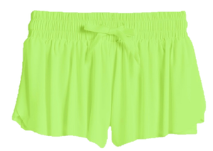 Suzette - Junior Fly Away Shorts - Lime Green