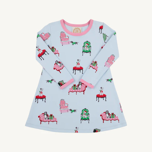 Paw-recious with Hamptons Hot Pink Long Sleeve Polly Play Dress