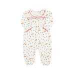 The Beaufort Bonnet Company - LS Ramona Ruffle Romper Mae Park Mini Floral/Richmond Red