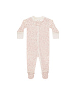 Quincy Mae - Pink Blossom Zip Long Sleeve Sleeper Footie