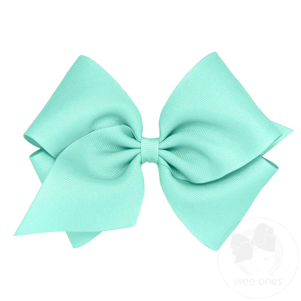 wee ones -  Classic Grosgrain Girls Hair Bow (Plain Wrap)