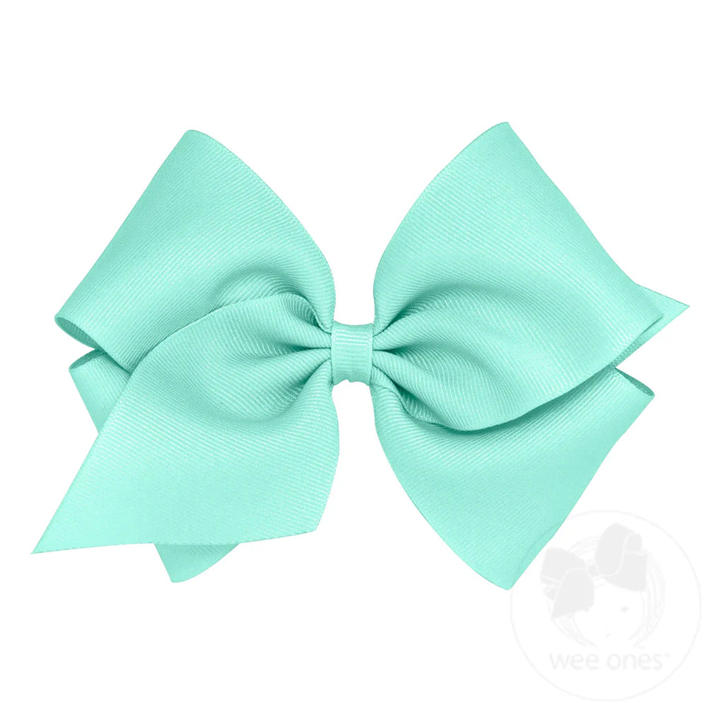 
            
                Load image into Gallery viewer, wee ones -  Classic Grosgrain Girls Hair Bow (Plain Wrap)
            
        