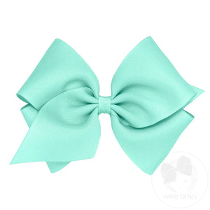 wee ones -  Classic Grosgrain Girls Hair Bow (Plain Wrap)
