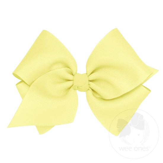 Mini King Classic grosgrain hair bow by wee ones featuring a stylish knot wrap design, perfect for children's hair accessories.
