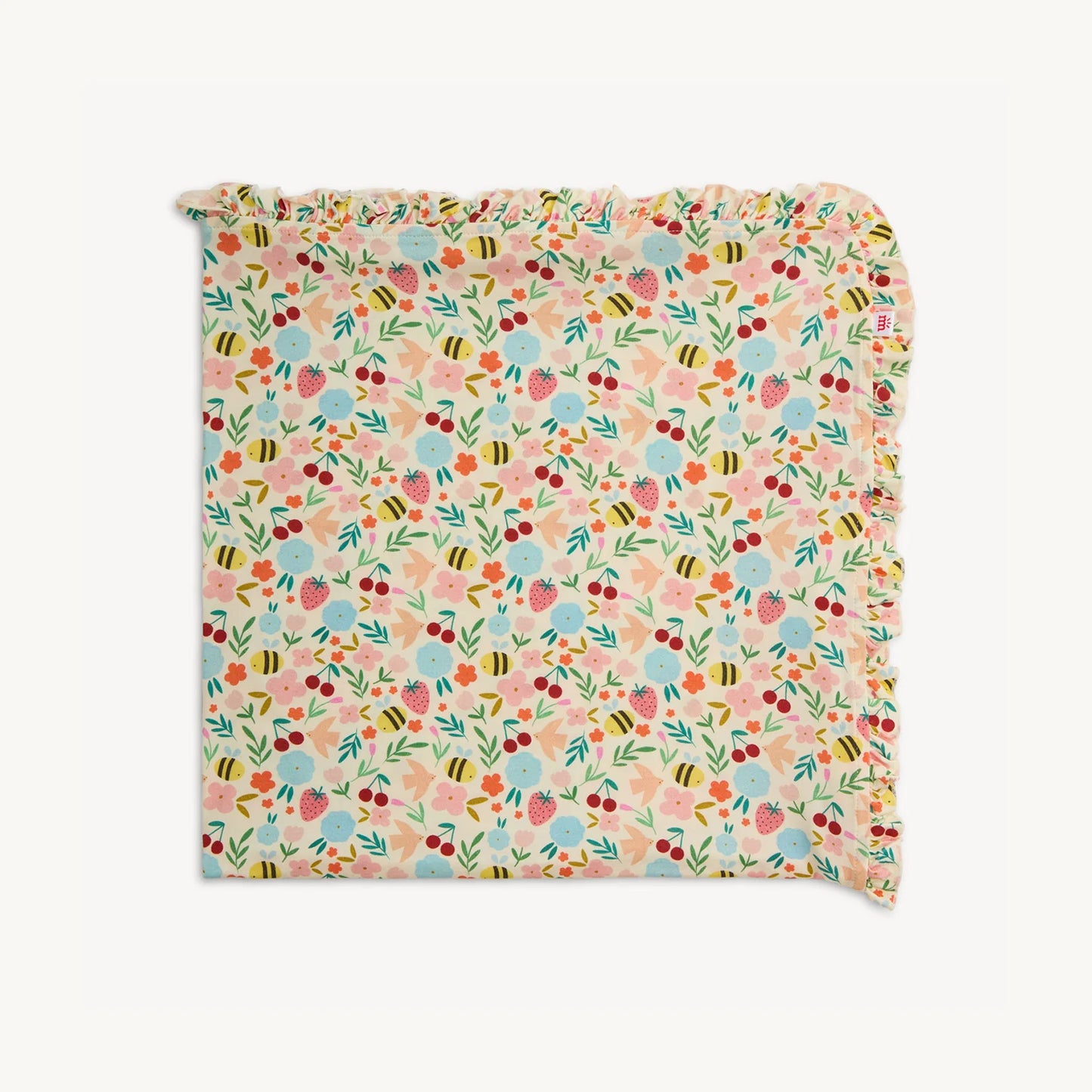Soft Honey Blossom Modal Baby Blanket by Magnetic Me, featuring a gentle floral design and cozy texture for infants.
