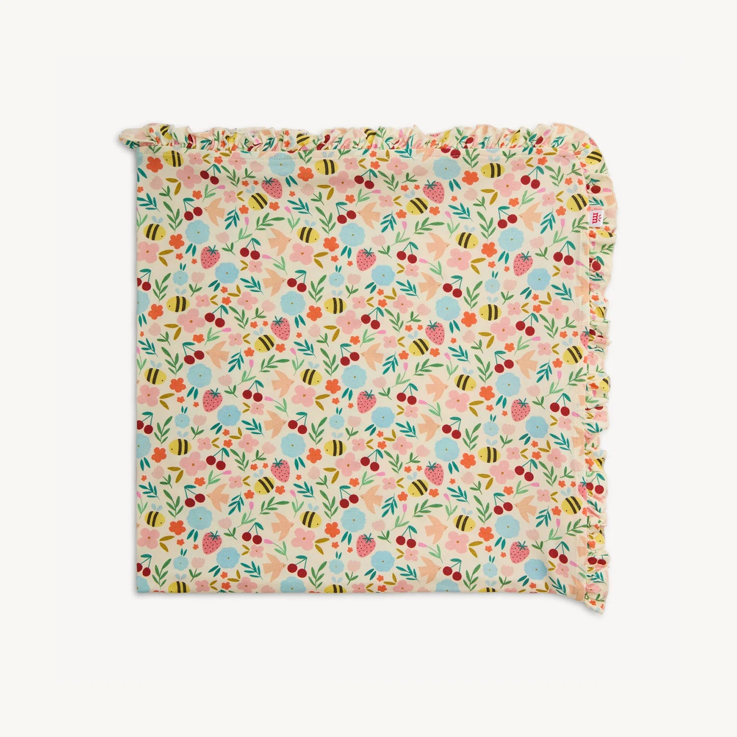Soft Honey Blossom Modal Baby Blanket by Magnetic Me, featuring a gentle floral design and cozy texture for infants.