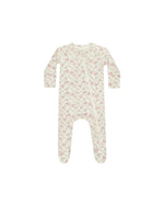 Quincy Mae - Bloom Bamboo Zip Footie