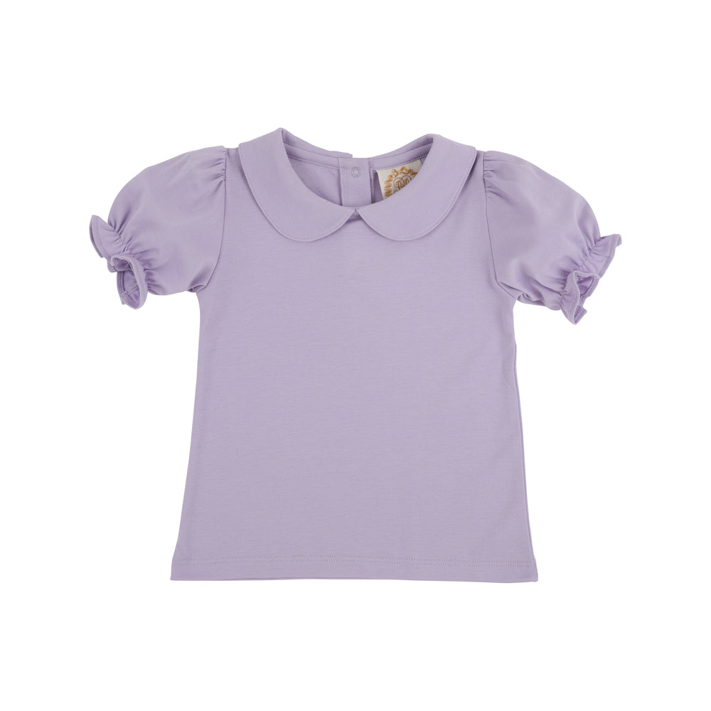The Beaufort Bonnet Company - Maude's Peter Pan Collar Shirt & Onesie (Short Sleeve Pima) Lauderdale Lavender