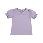 The Beaufort Bonnet Company - Maude's Peter Pan Collar Shirt & Onesie (Short Sleeve Pima) Lauderdale Lavender