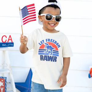 Sweet Wink - Let Freedom Rawr Short Sleeve T-Shirt - Natural
