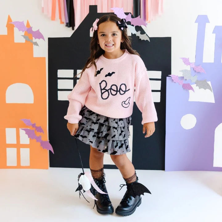 Sweet Wink - Boo Bat Halloween Knit Sweater