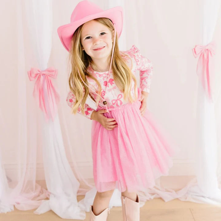 
            
                Load image into Gallery viewer, Sweet Wink - Coquette Bow Long Sleeve Tutu Dress
            
        