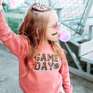 Sweet Wink- Dusty Rose Game Day Patch Sweatshirt