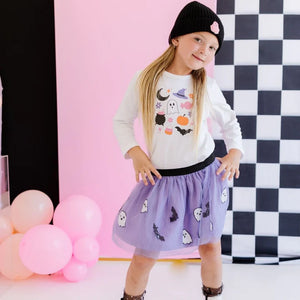 Sweet Wink - Halloween Fun Long Sleeve Shirt - White